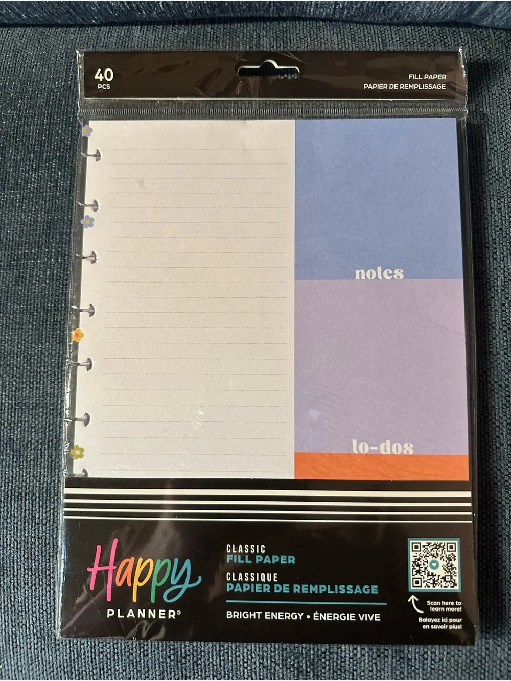 The Happy Planner Classic Fill Paper - Bright Energy & Top Priorities